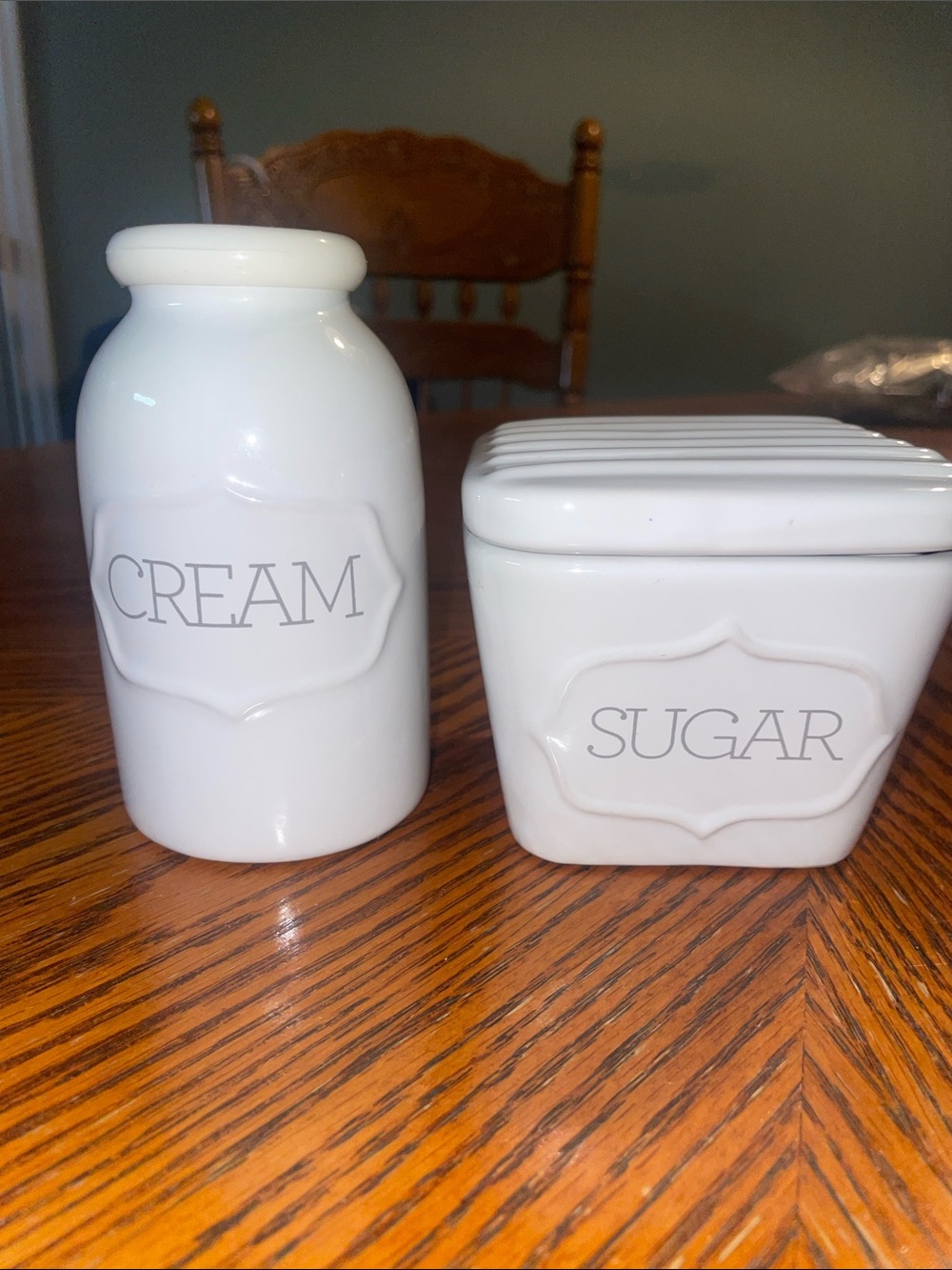 Threshold White Ceramic Cream and Sugar Set
